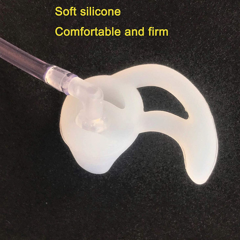 RISENKE シリコンフィンイヤーモールド、双方向ラジオ交換用イヤーモールドイヤフォンチップ、監視イヤーピースコイルチューブ用 (サイズ: S M L)