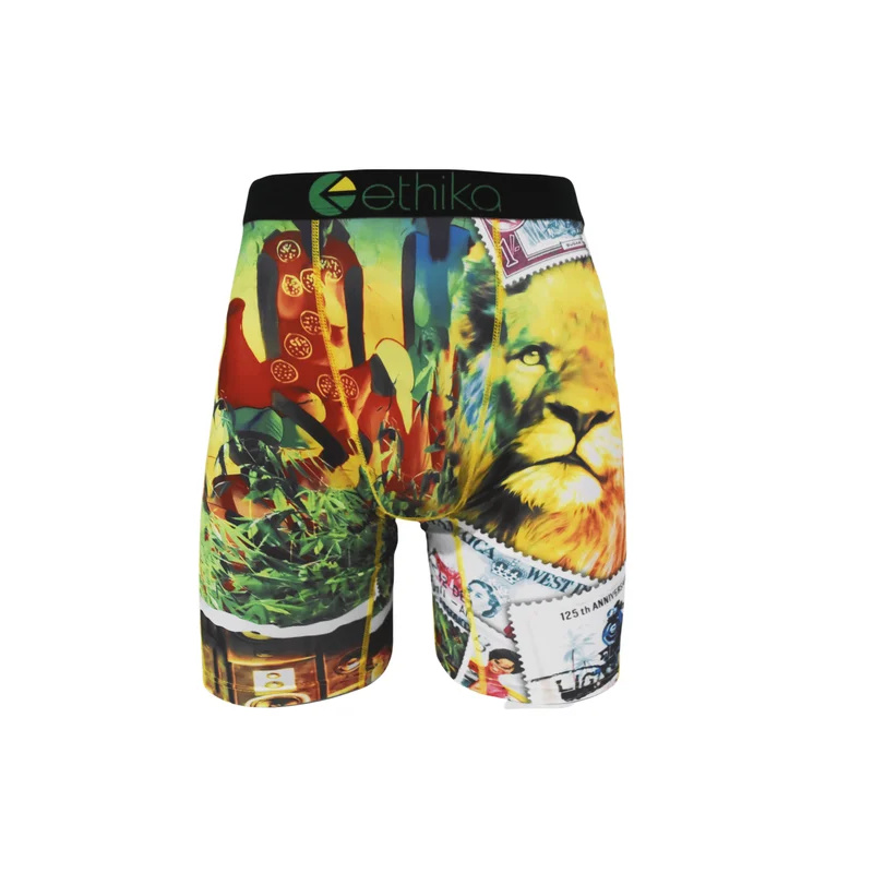 2025 Men's Underwear Boxer Briefs Summer Surf Sexy 3D Printed Beach Swimwear Men Swim Panties Volleyball Sports Gym Shorts Man
