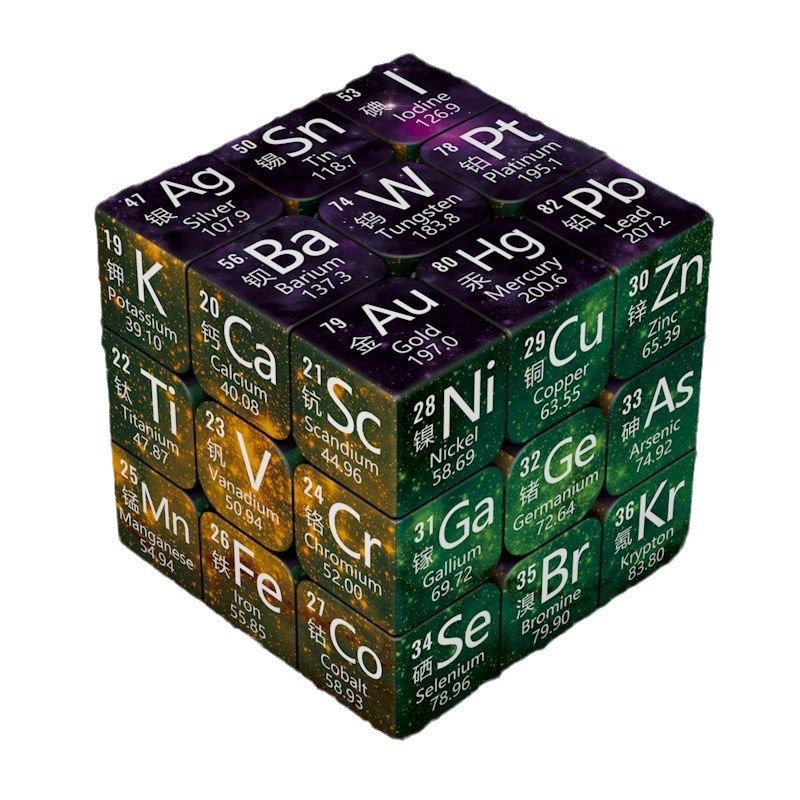 New Magic Cube Periodic Table of Chemical Elements Physics and Math Formulas Intellectual Puzzle Toys and Games