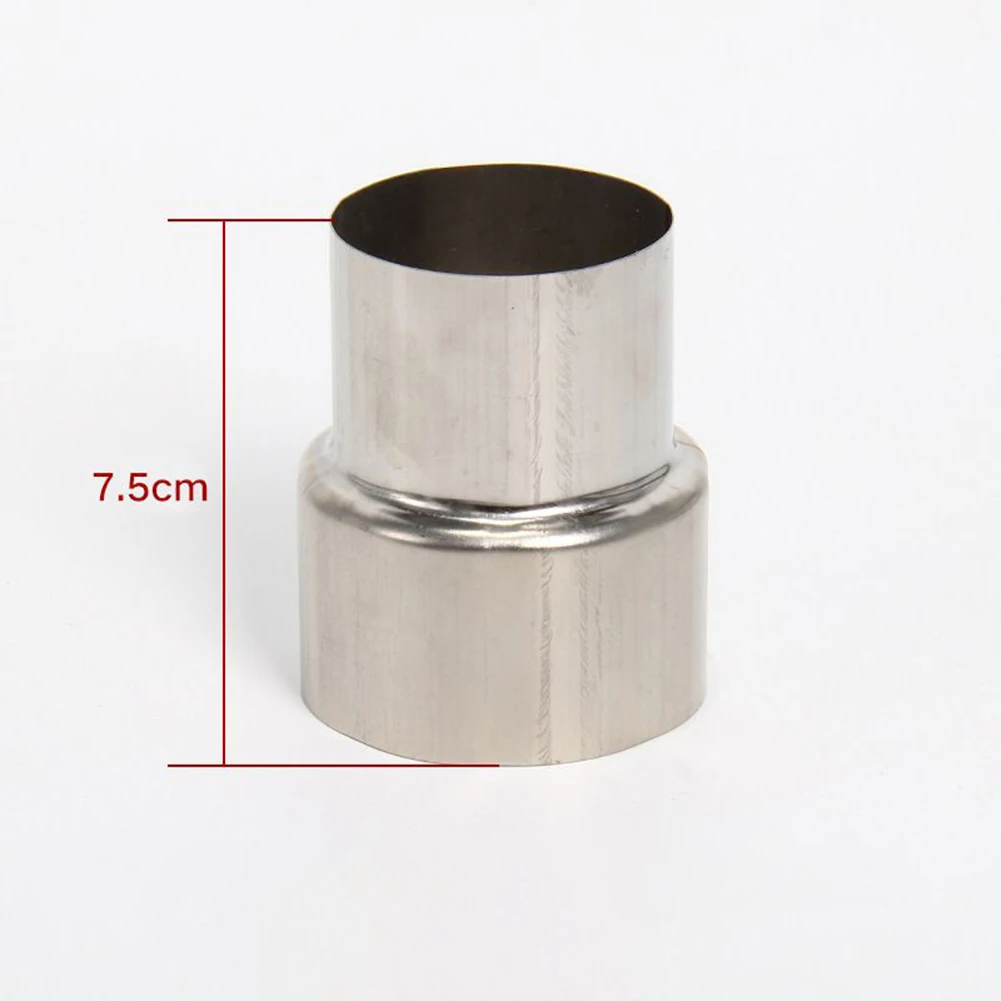 1pc Herd Rohr Verlängerung Reduktion Edelstahl Rauchrohr Reduzierstück Schläuche Anschluss Kamin Adapter 60/70/80/90/100/110/120mm