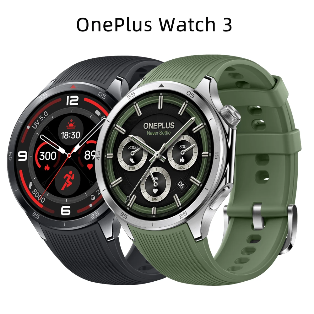 Globalna wersja OnePlus Watch 3 Smart Watch 1,5-calowy wyświetlacz AMOLED 32 GB pamięci Snapdragon W5 Wear OS firmy Google IP68
