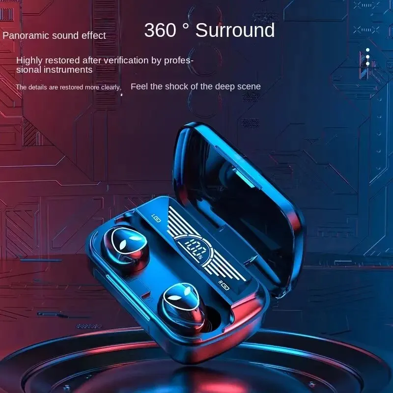 Auriculares TWS con Control táctil inteligente, inalámbricos, compatibles con Bluetooth, pantalla LED resistente al agua con micrófono