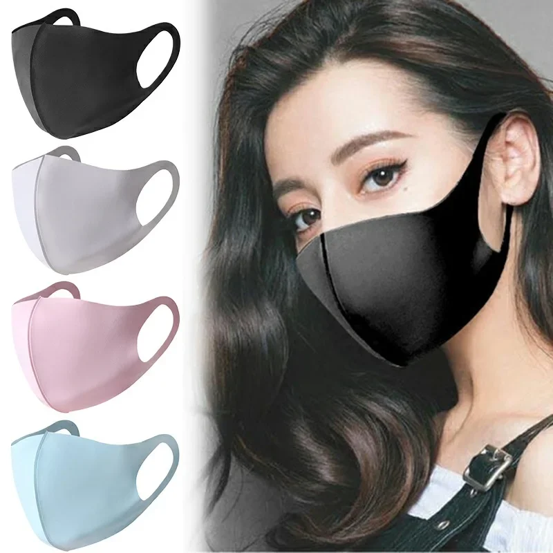 Ice InjThin-Masque facial réutilisable, anti-poussière, protection solaire, masque buccal, respirant, lavable, extérieur, UV, été