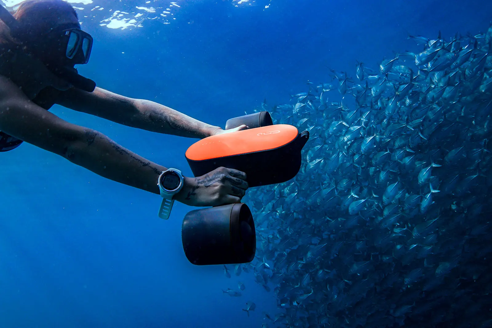 Scooter subaquático GENEINNO S2, motores duplos e suporte para aplicativo inteligente, scooter marítimo para natação, mergulho livre, mergulho com snorkel para crianças