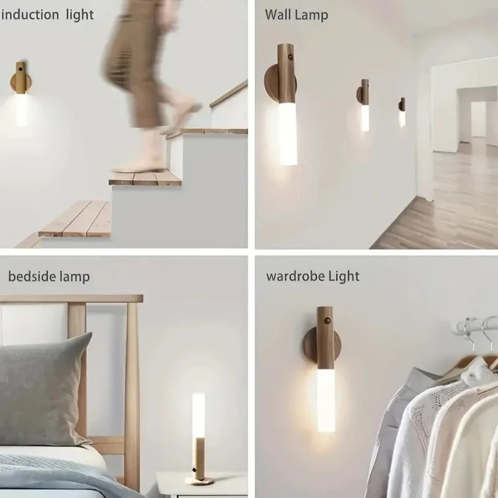 Lámparas de iluminación con Sensor de movimiento de luz Led, decoración de habitación para el hogar, lámpara recargable, decoración de dormitorio, luces decorativas, ambiente de cabecera