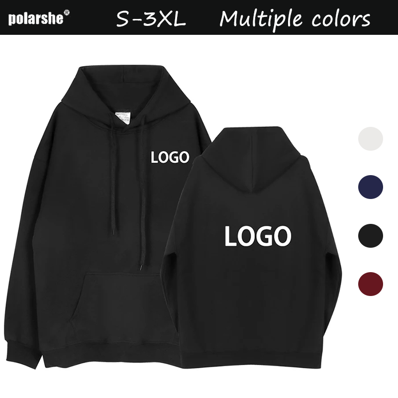 Moletom com capuz personalizado, texto impresso, faça você mesmo, roupas casuais com capuz personalizado, faça seu próprio logotipo de design, pulôver 100% algodão