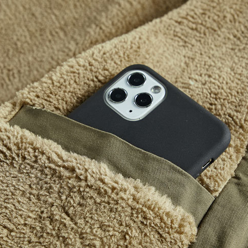 Parka larga con capucha para Hombre, abrigo militar táctico con múltiples bolsillos, De lana De cordero, Estilo Vintage, para invierno