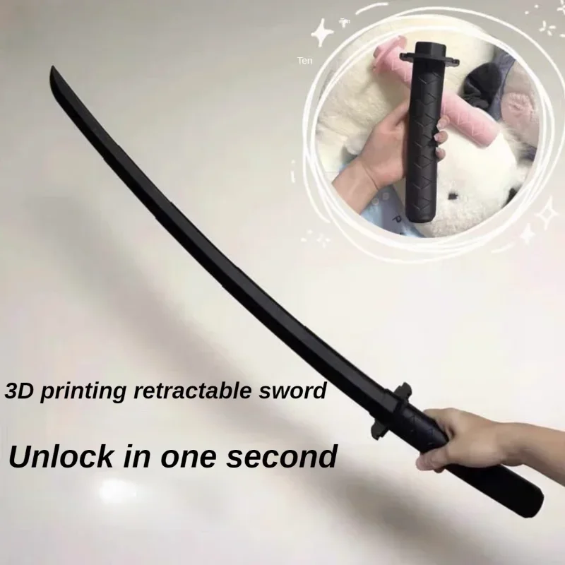 3D-Schwerkraftmesser, einziehbar, Katana, tragbar, Dekompression, kreativ, einziehbar, Samurai-Schwert, Spielzeug, Geschenke, Rollenspiel, Foto-Requisiten