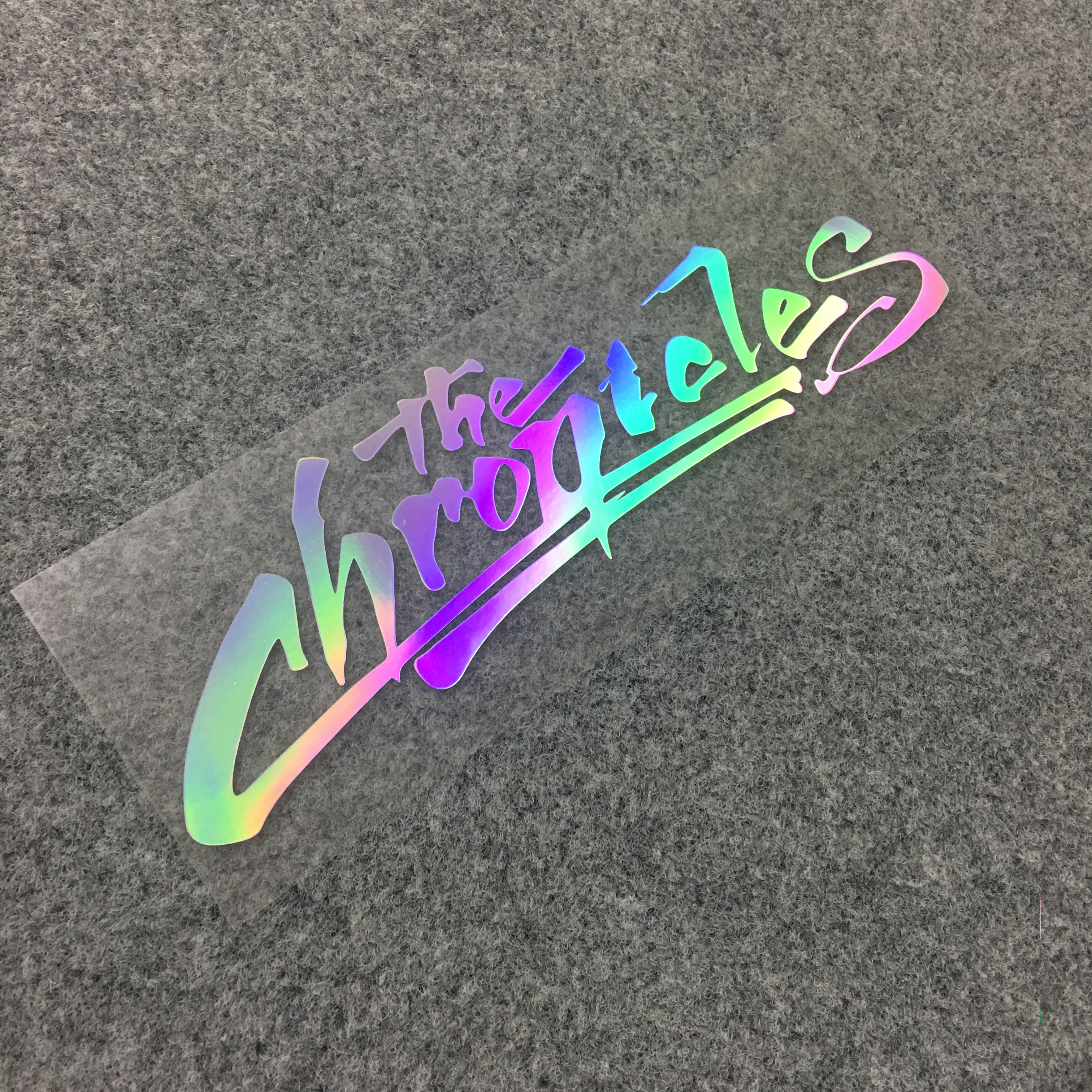 Regenbogen-Chamäleon, personalisierter holografischer Transfer-3D-Aufkleber, individuelles selbstklebendes Etikett, wasserfester glitzernder Logo-glänzender Aufkleber