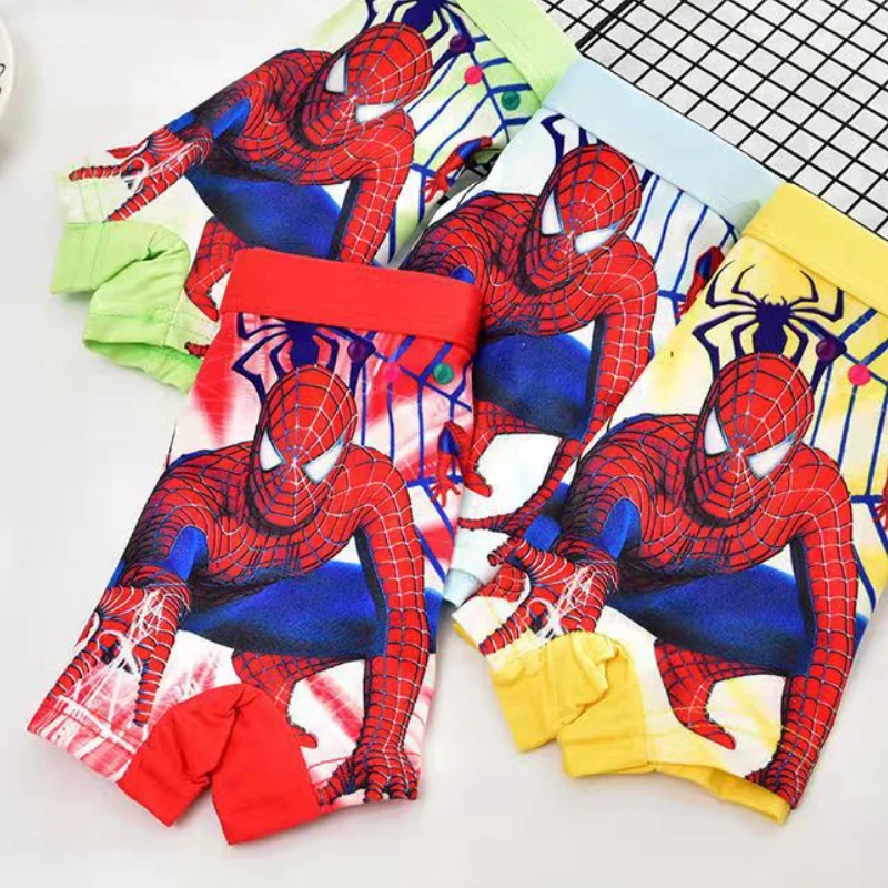 Calzoncillos Boxer con estampado de SpiderMan para niños y niñas, calzoncillos suaves y transpirables de princesa Anna Elsa Frozen, calzoncillos de colores aleatorios con dibujos animados