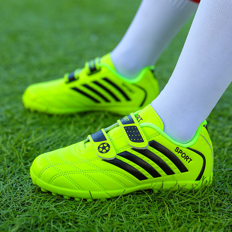 Heißer Verkauf Kinder Fußball Schuhe Günstige Fußball Stollen Training Fußball Stiefel Kinder Junge Futsal Turf Turnschuhe zapatos de soi