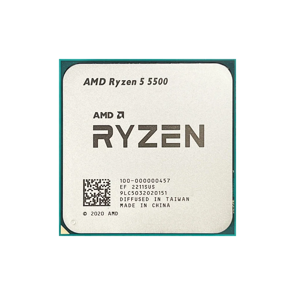 Processador AMD Ryzen 5 5500 R5 5500 3,6 GHz 6 núcleos e 12 threads 7NM L3 = 16M 100- 000000457   Soquete AM4 Sem Ventilador