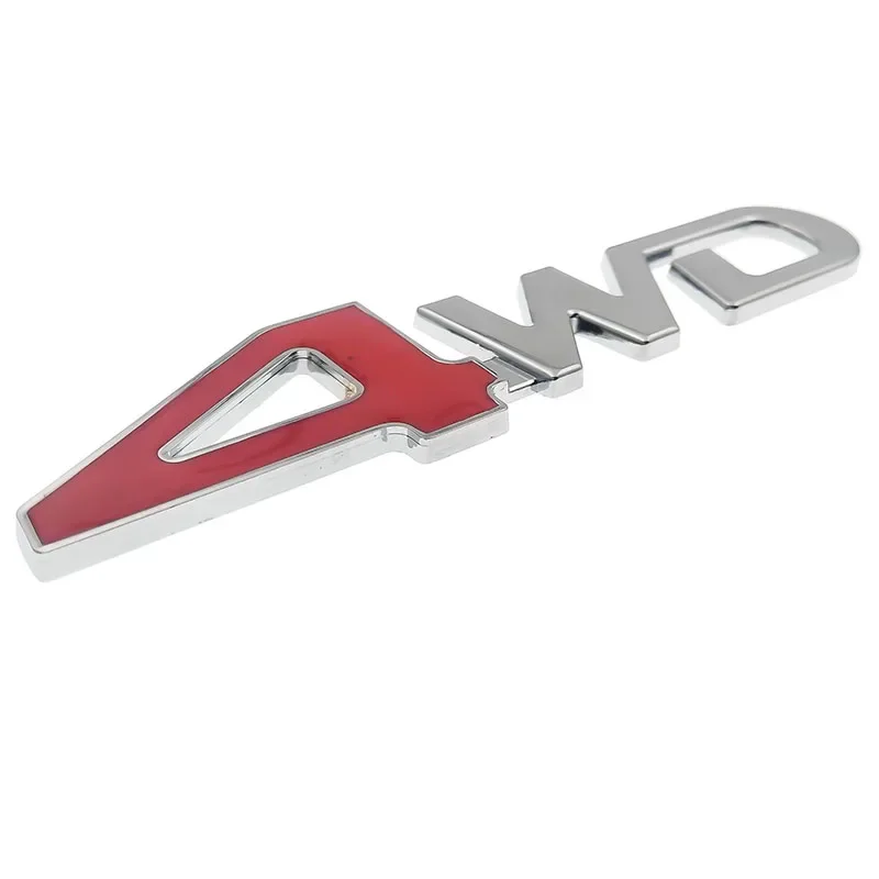 Đuôi Xe Phía Sau Có Kim Loại 4X4, Tỷ 4WD Miếng Dán 3D Chrome Huy Hiệu Ô Tô Hiệu Huy Hiệu Decal Tự Động trang Trí Tạo Kiểu 4WD Đỏ Cho Xe SUV Thân Cây