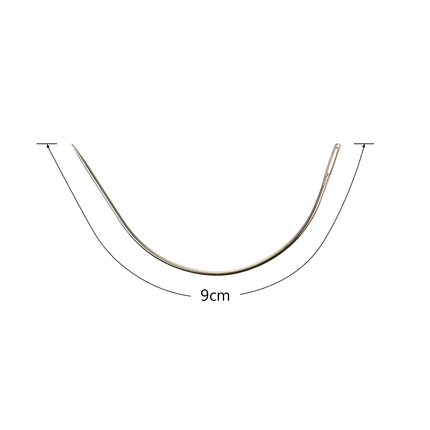 12 Teile/paket 6 cm/9 cm C-Typ Gebogene Nadeln zum Weben Perückenkappe Große Augen Perückenherstellung Nadeln Handnähwerkzeuge