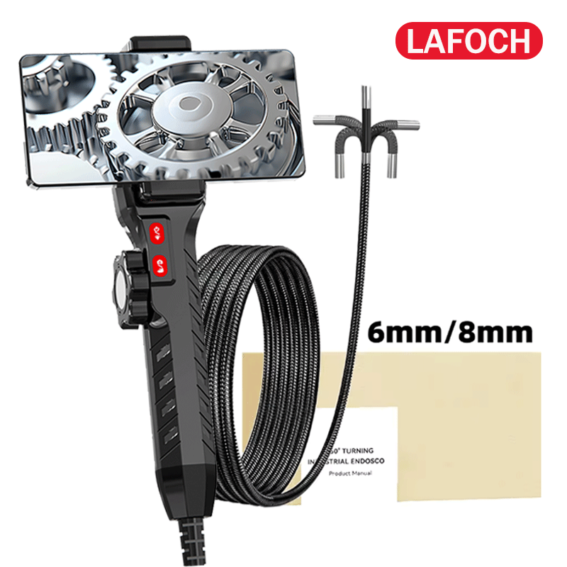 Промышленный эндоскоп HD, 2-ходовой, подходит для обнаружения заброса углерода в автомобильных дизельных двигателя, обнаружения авиации