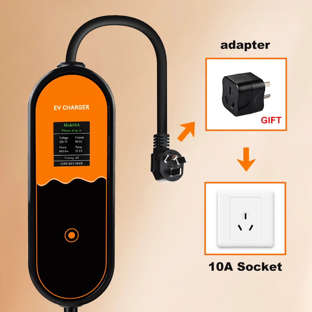 JDMEX 3.5 ワット 16A ポータブル EV 充電器 GBT EVSE 充電ボックスコントローラウォールボックス電気自動車充電電流調整可能