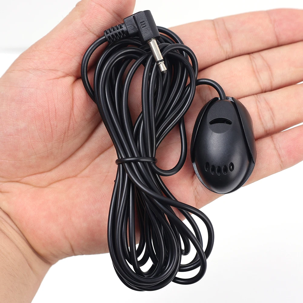 Self-Adhesive Bluetooth Car Audio Microphone For Auto Vehicle Head Unit Enabled Stereo Radio DVD 3.5mm External Mic 3M