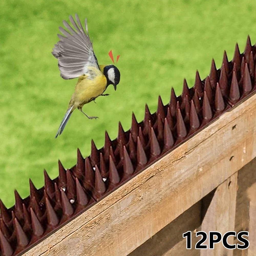 12 pz Recinzione Parete Spikes Uccelli Deterrente Spikes di Plastica Anti Salire Gatto Repellente Per Animali Per Recinzioni Da Giardino Uccelli Piccioni Spikes