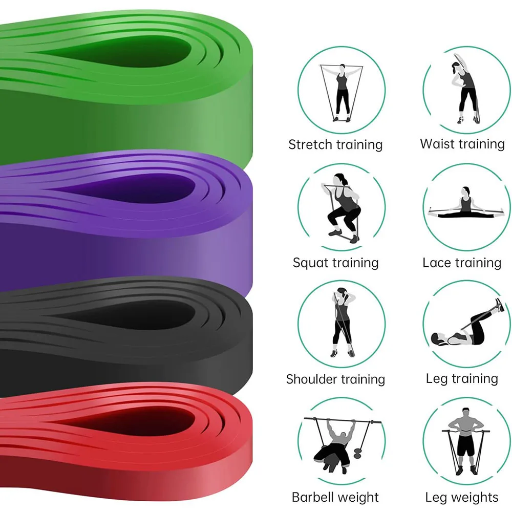 Taśma oporowa Wytrzymały lateksowy sportowy elastyczny pasek Podciąganie Opaski wspomagające do ćwiczeń Pilates Fitness Kształt ciała Domowa siłownia