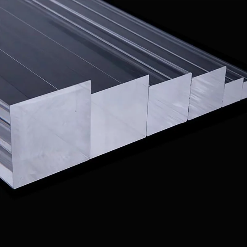 Transparent Clear Extruded Acrylic Square Bar Plastic Rod PMMA Plexiglass