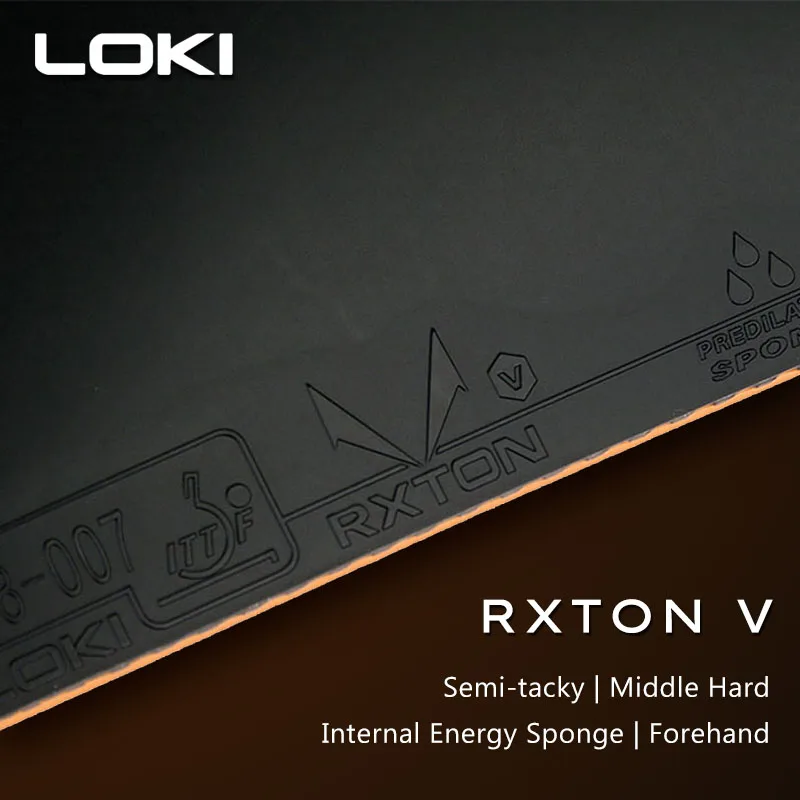 Loki RXTON 1 3 5 Goma de tenis de mesa Goma de ping pong de alta densidad con ampliación interna semitapaca con aprobación ITTF