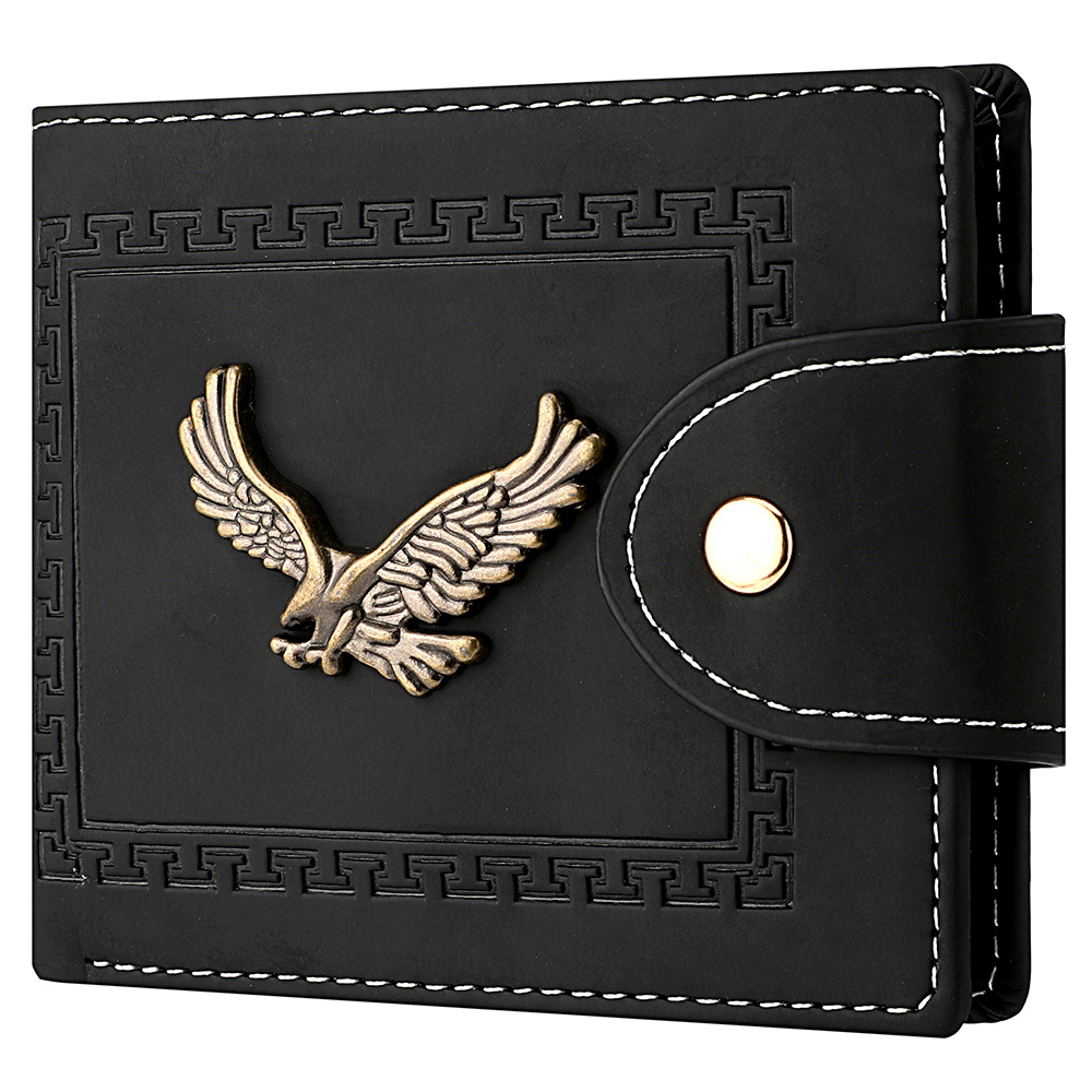 Cartera para hombre, cartera corta para hombre, moda juvenil, personalidad, cuero Pu, tarjetero, tarjetero, cartera plegable