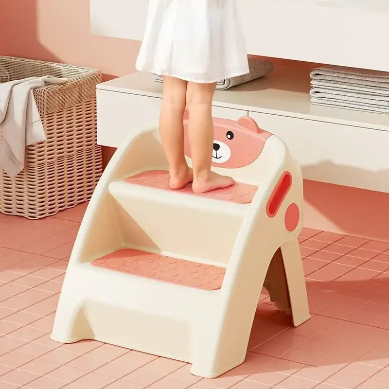 พับ 2 ขั้นตอนสตูลเด็ก Anti-SLIP กว้างเหยียบน้ําหนักเบาและแข็งแรงทนทานเด็กวัยหัดเดินบันไดห้องน้ําแบบพกพาสตูล