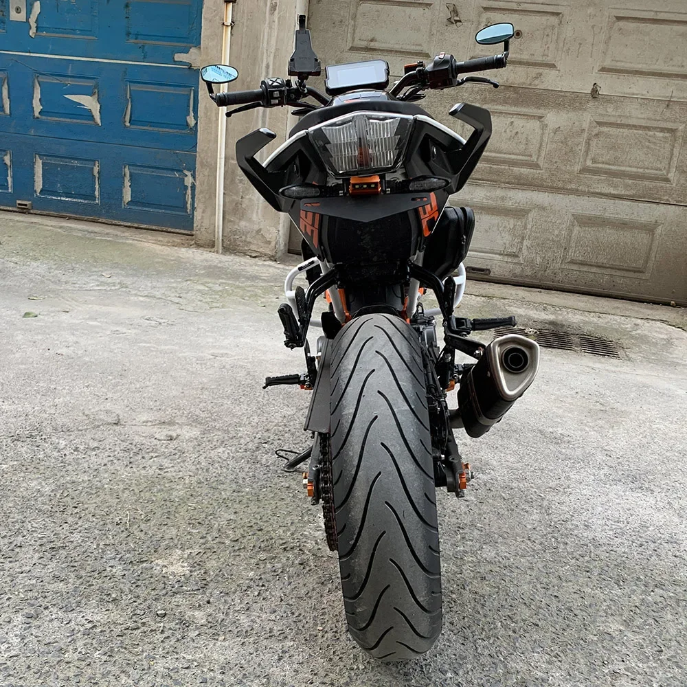 Soporte para matrícula de motocicleta, soporte de montaje de marco con luz para KTM Duke 250 390 2017 2018 2019 2020 2021 2022 2023