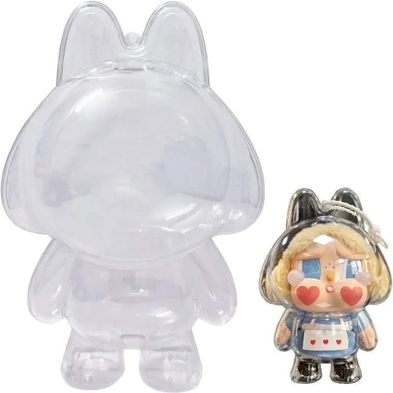 17CM Crybaby Protector Cover Crying Baby Protector Case Full Clear Acrylic Walking Plush Bag Doll Accessory - No Doll Included