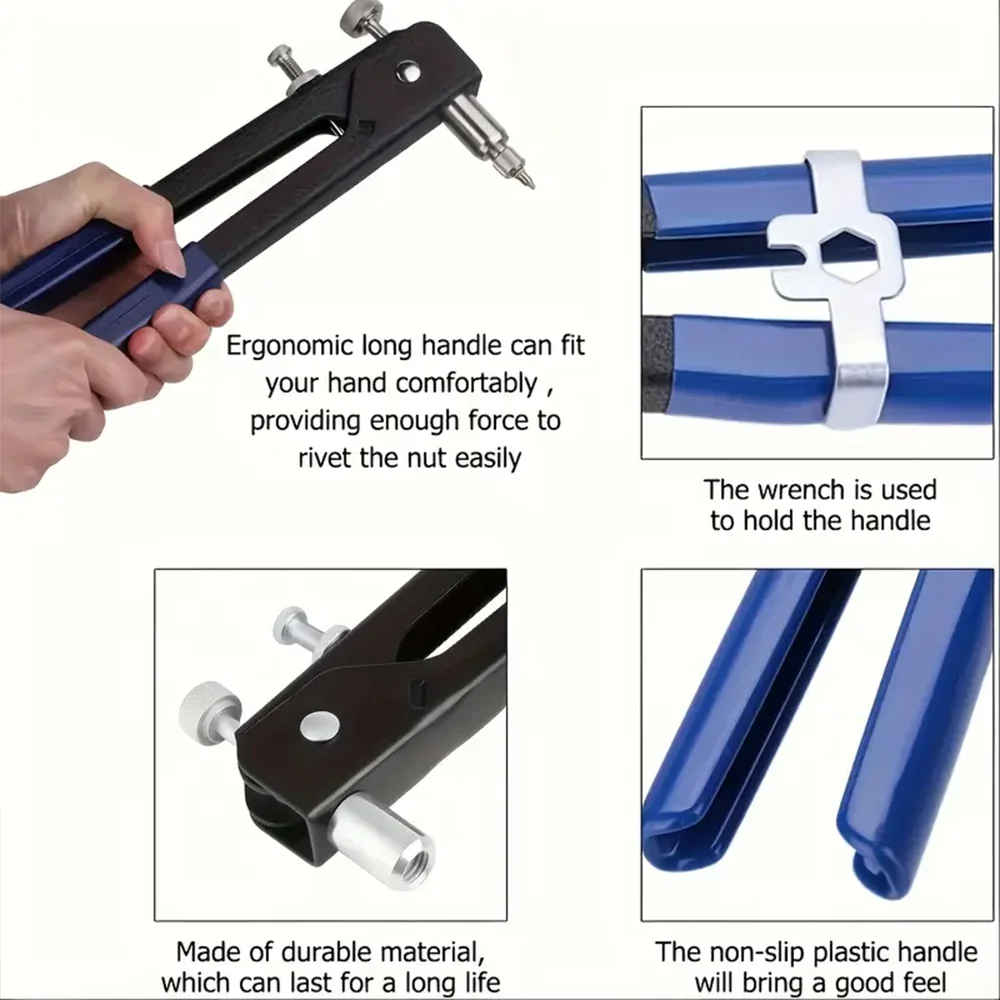 Pistolet à riveter manuel M3 ~ M8 M3 M4 M5 M6 M8 riveteuse domestique multi-spécifications, outil de rivetage d'écrou à rivet sans fil, pistolet à riveter à traction, outil de rivetage à traction de haute qualité