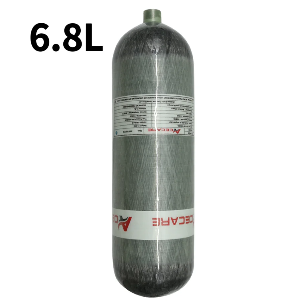 ACECARE 4500psi 6.8L Cilindro in fibra di carbonio con valvola di regolazione della stazione di riempimento Cilindro HPA ad alta pressione 300Bar per immersioni subacquee