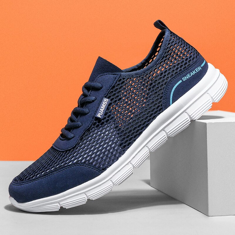 Zapatillas de verano de malla para hombre, zapatillas de deporte ligeras y transpirables para hombre