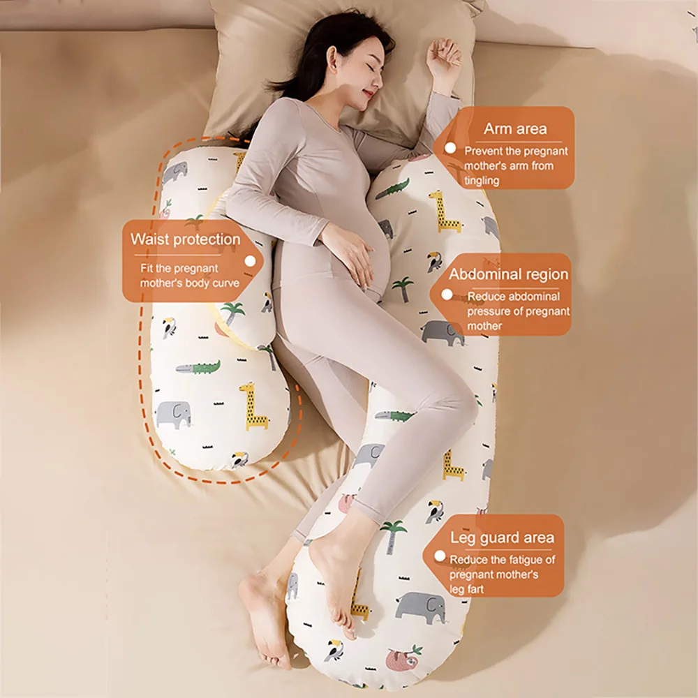 Almofadas para gravidez com fronhas destacáveis, travesseiros para mulheres grávidas, maternidade, suporte para dormir, travesseiro lombar