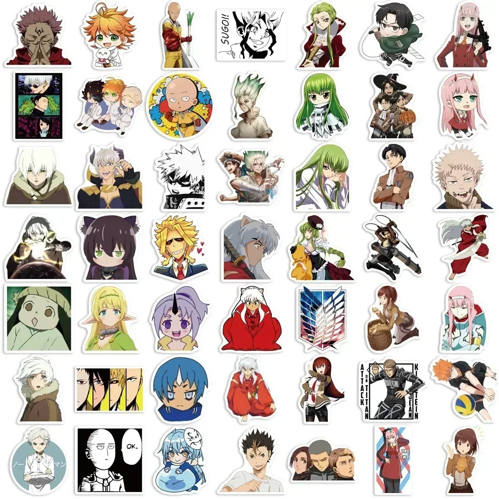 100/300 pçs misturado anime adesivos dos desenhos animados decalques portátil motocicleta bagagem telefone adesivo à prova dwaterproof água para crianças brinquedo