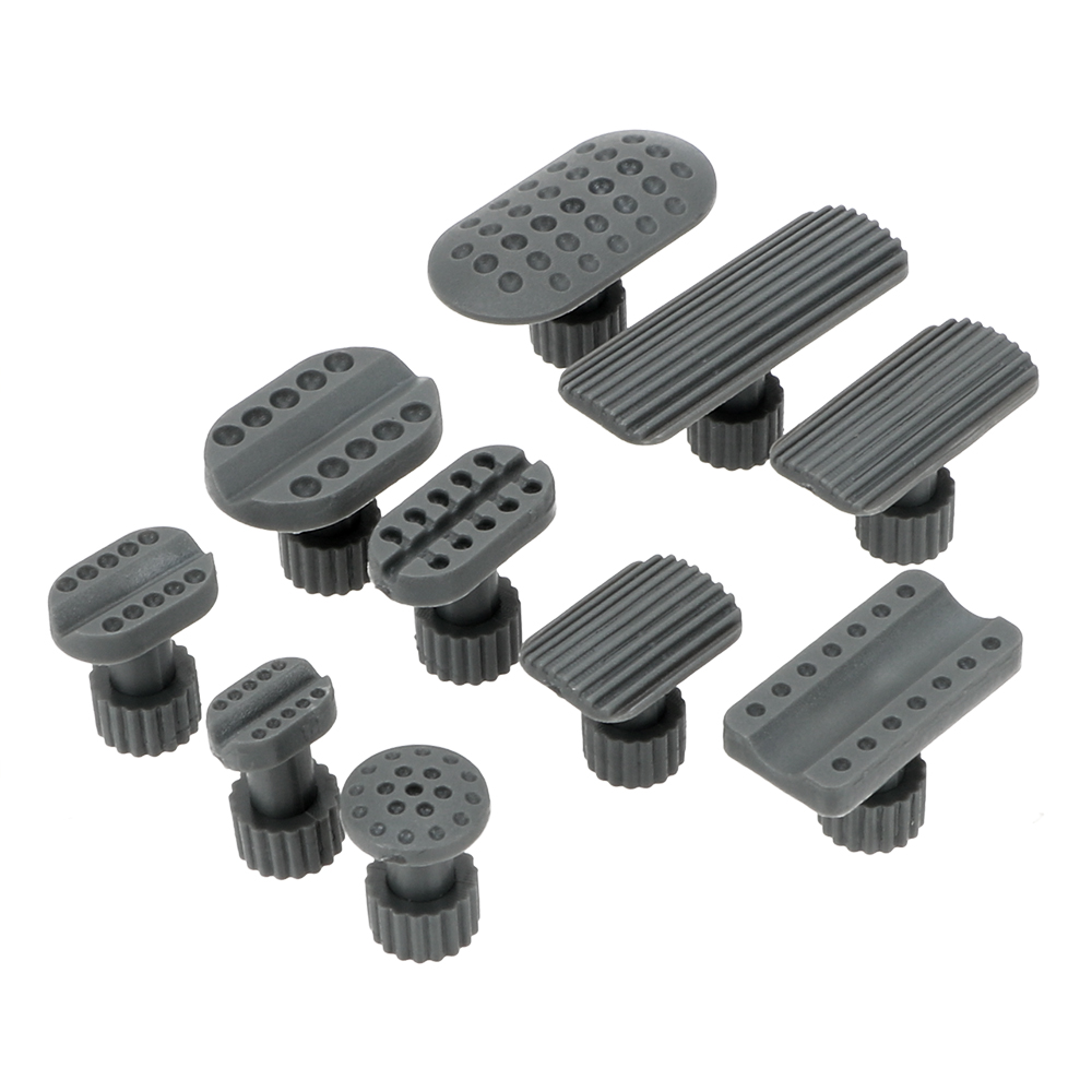 Extractor de abolladuras, ventosa, juntas de eliminación de abolladuras, junta de plástico, herramienta de reparación de automóviles, juntas de reparación de chapa de automóvil, 10 piezas por juego