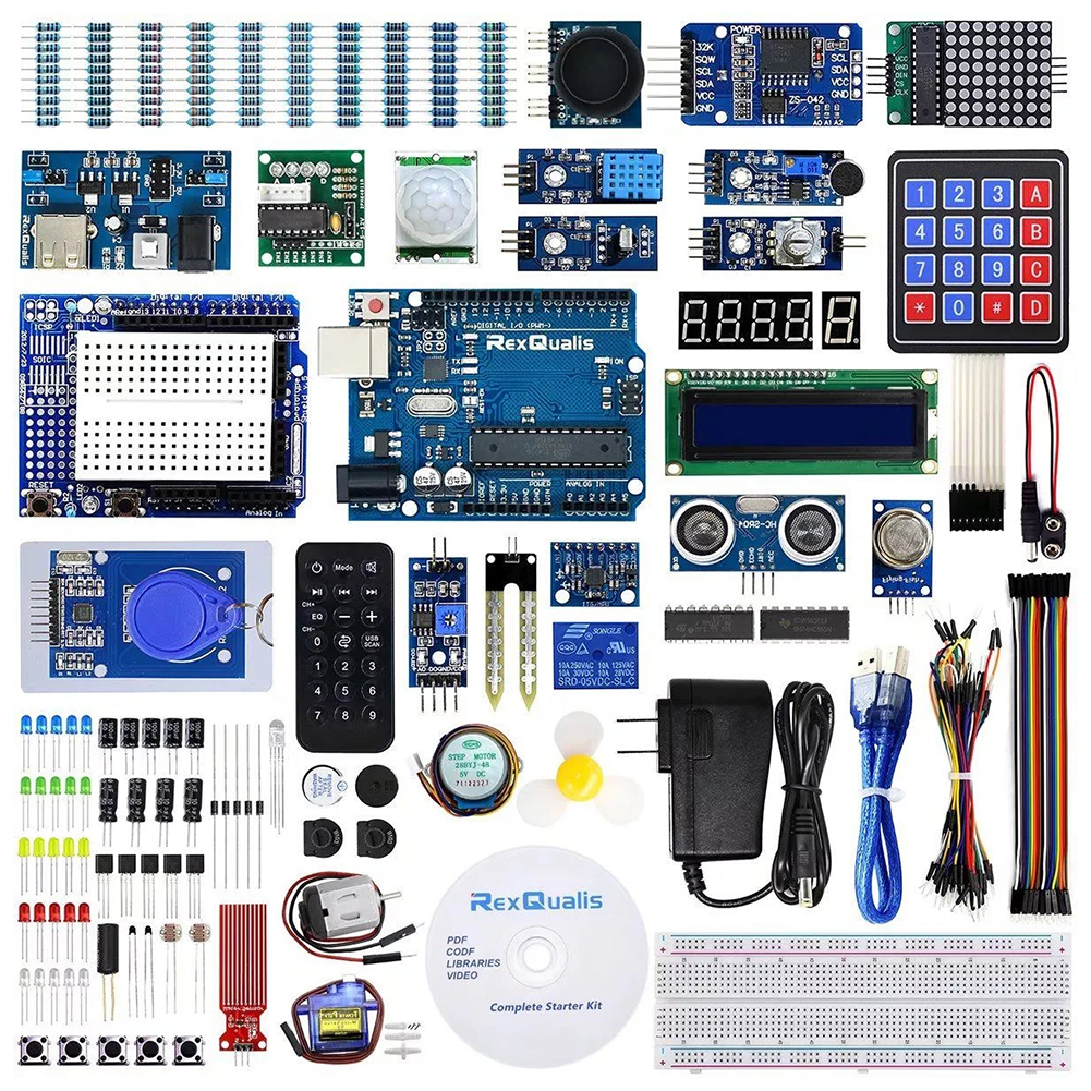 El kit de inicio más completo para proyectos STEM Arduino un0 R3 con Servo El kit de inicio eléctrico más completo LED para Arduino IDE