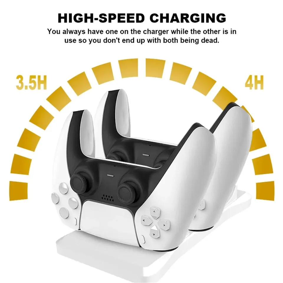 Dual Controller Charging Stand for Playstation 5 Charger Station PS5 Compatible with DualSense Controllers