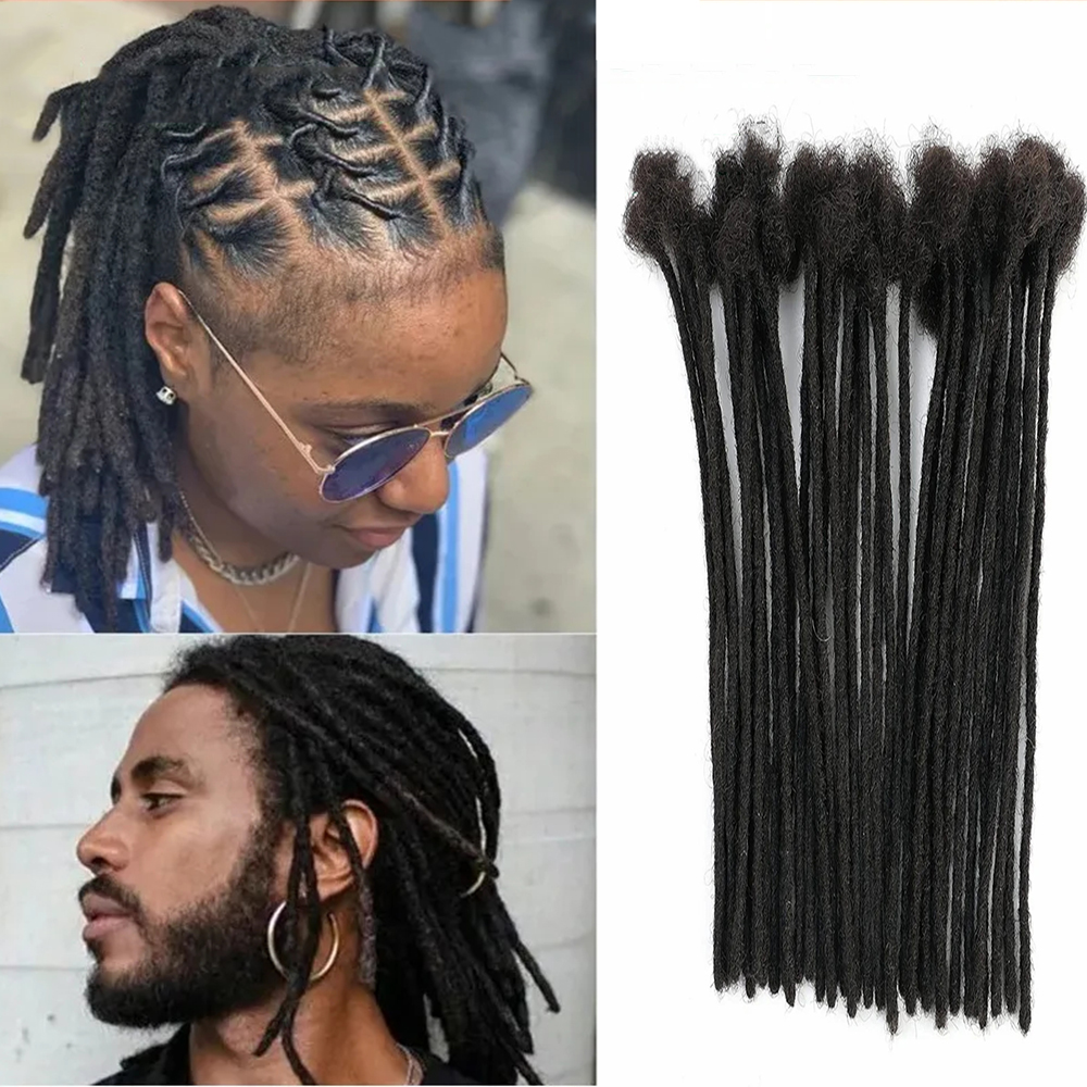Echthaar Dreadlocks Loc Extensions verworrene gerade Großhandel Häkeln Zöpfe brasilia nischen Remy Haar verlängerungen 20 40 Stränge Verkauf