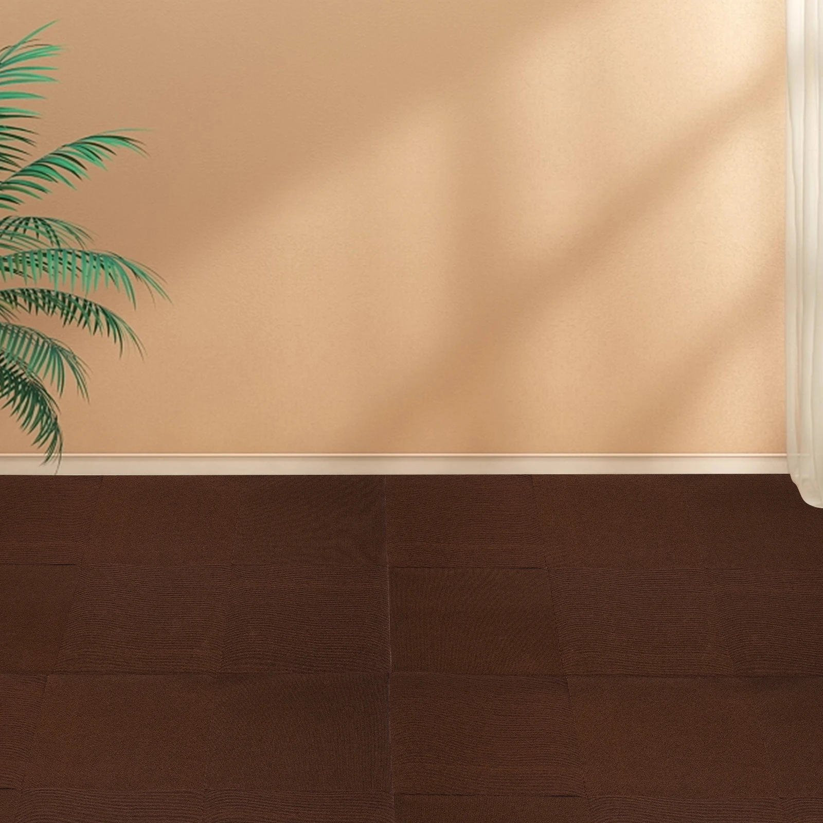 24" x 24" Peel and Stick Carpet Tile, 15 Pcs Peel and Stick Carpet Tiles, Commercial &Home Carpet Tiles