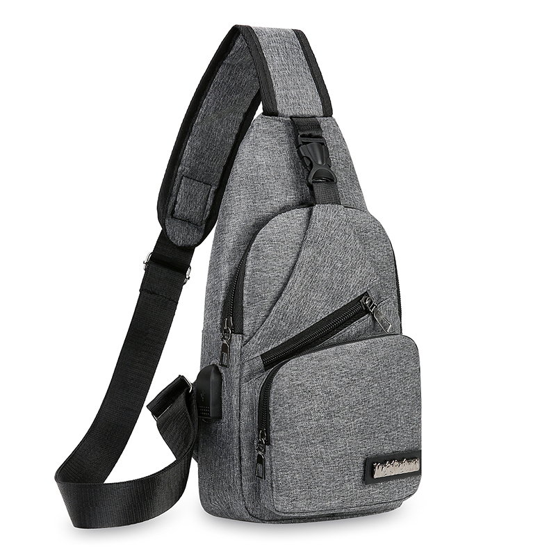 2023 neue männer USB Smart Brust Tasche Umhängetasche Umhängetasche Leinwand Koreanische Casual männer Tasche