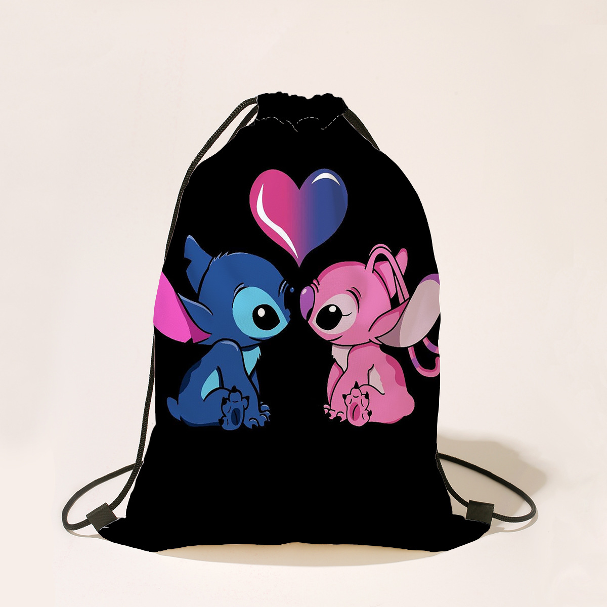 Disney Stitch Drawstring Bag Boys Girls Cartoon Drawstring Backpack Party Gifts Drawstring Bags Birthday Party Decorations