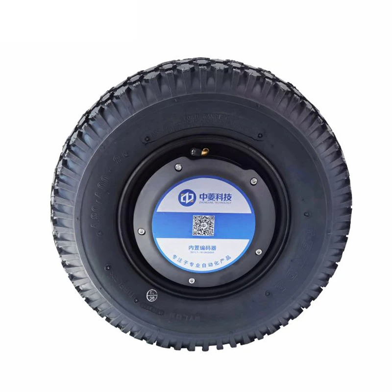 ZLTECH ROHS2.0 CE 16inch 24V-48V 800W 200kg Load BLDC Electric Wheel Hub Servo Motor With Off Road Tire For Agricultural Robot