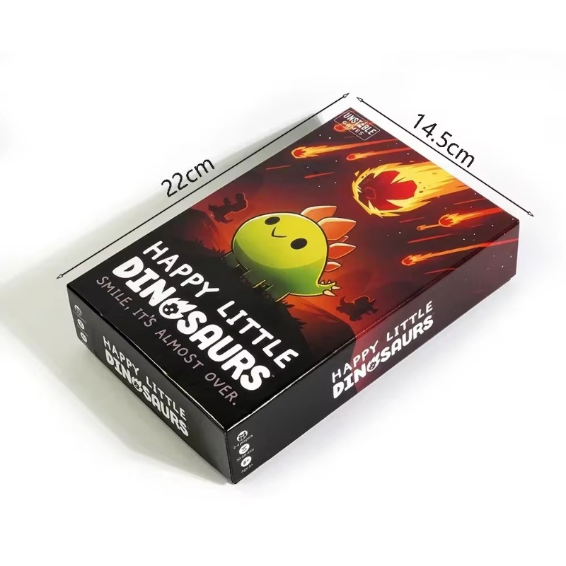 Juegos inestables Juego básico Happy Little Dinosaurs Sabotación competitiva Juego de cartas divertido Expansión de 5-6 jugadores Tic Tac K.O. : Dragones