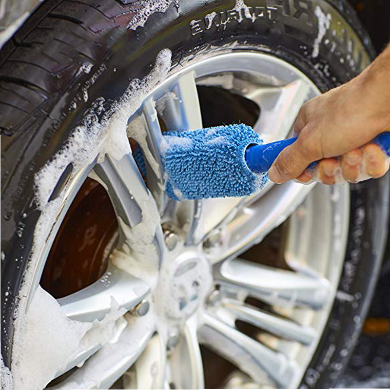 Auto Rad Waschen Reinigung Auto Waschen Tragbare Mikrofaser Rad Reifen Felge Pinsel für Auto mit Kunststoff Griff Auto Waschen Reiniger Werkzeuge