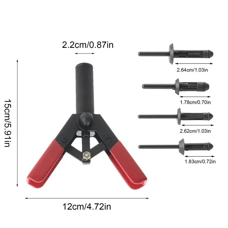 Hand Riveter Car Riveter With 40Pcs Nylon Blind Rivets Manual Riveting Tool Riveter Tool Rivet Nut Tool Rivet Installation Tool