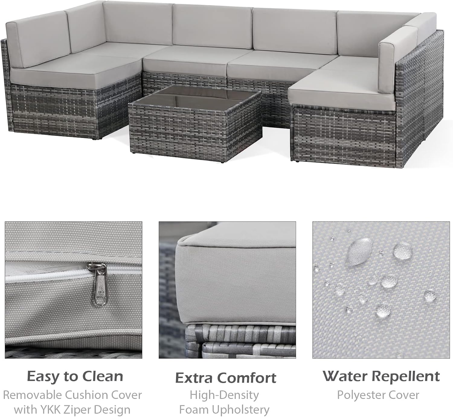 Outdoor Sectional Furniture Chair Set 