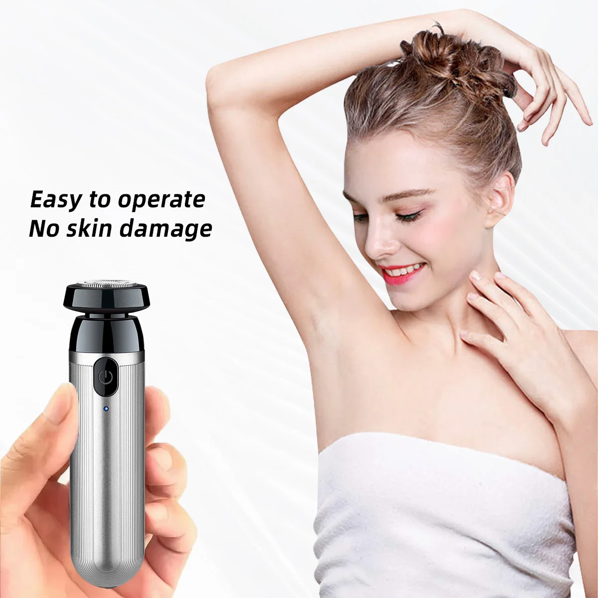 Low Frequency High Speed Mini Electric Shaver Rechargeable Portable One-Step Disassembly Easy Cleaning Efficient Fast Shaving