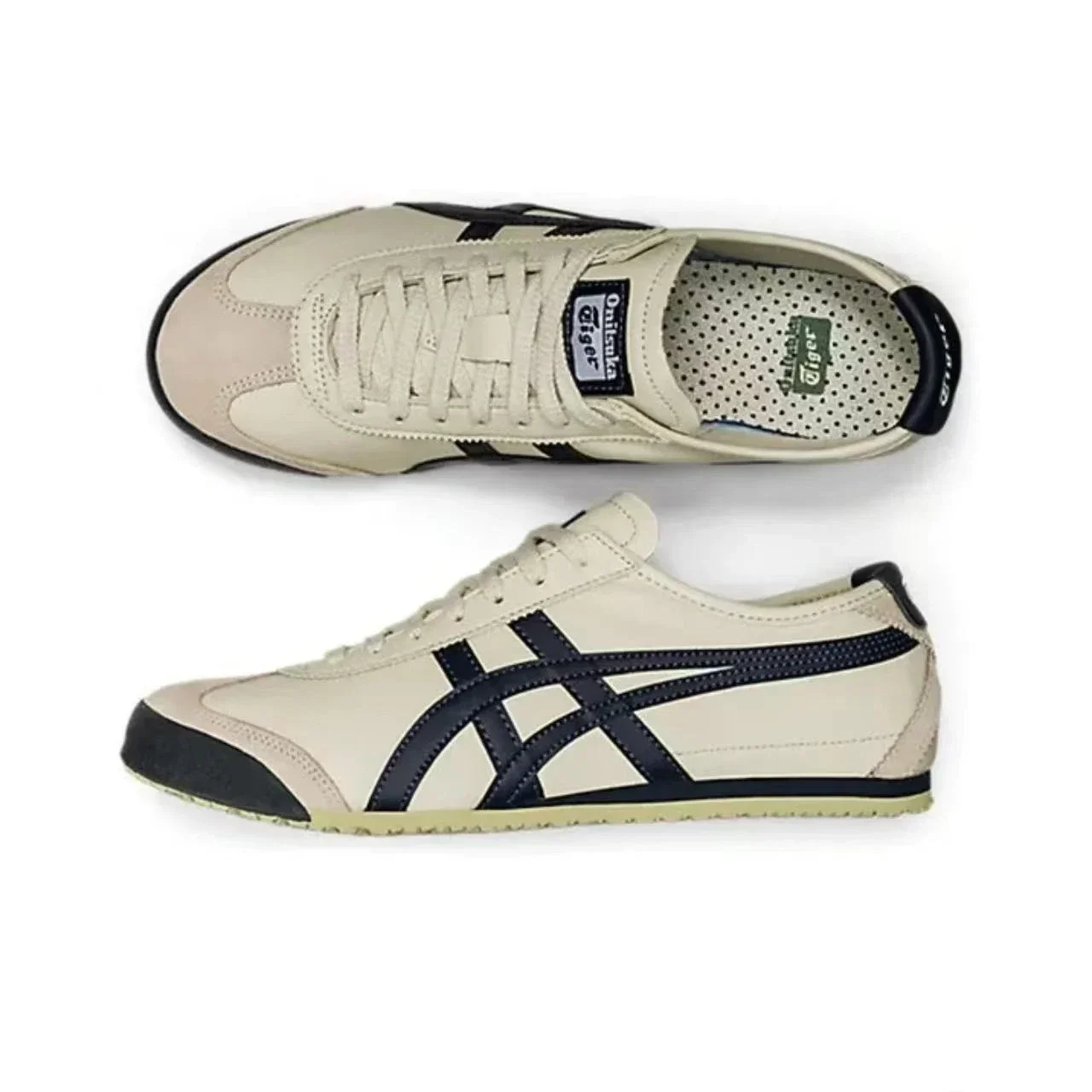 Asics Onitsuka Tiger MEXICO 66 Canvas Shoes Classic Women Men Sneaker Lightweight Navy Blue