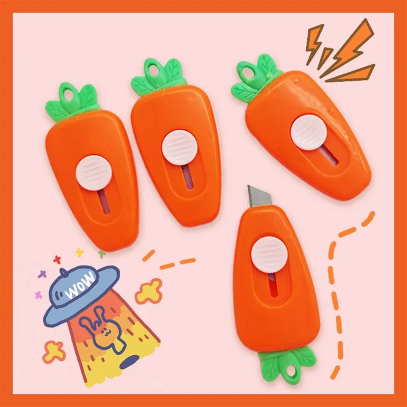 1/3/5/10/20pcs Mini Utility มีดแครอท INS Utility มีดกล่องมีดเครื่องตัดกระดาษหัตถกรรมกระดาษมีดห่อเครื่องเขียน