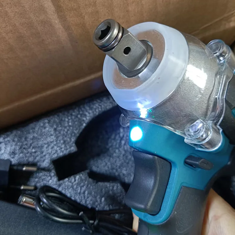 18V 2 Trong 1 Không Chổi Điện Không Dây Tác Động Cờ Lê 1/2Inch Dụng Cụ Điện 15000Amh Lý Pin LED ánh Sáng Thích Ứng Với Makita Pin